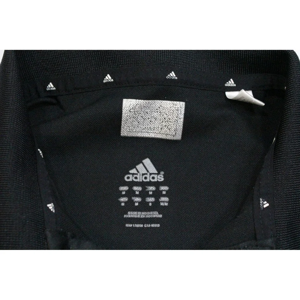 Adidas Mens Coast Guard Sailing Polo Shirt Black Performance Short Sleeve M